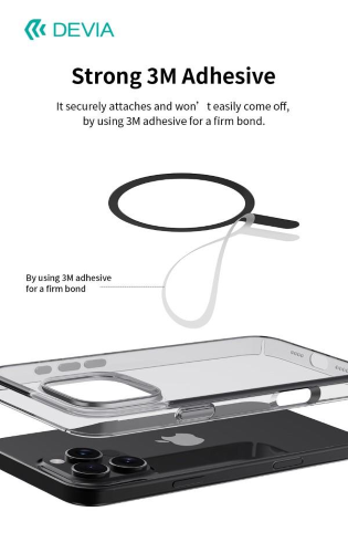 ADESIVI MAGNETICI UNIVERSALI PER MAGSAFE SU COVER 2PZ BIANCO E NERO